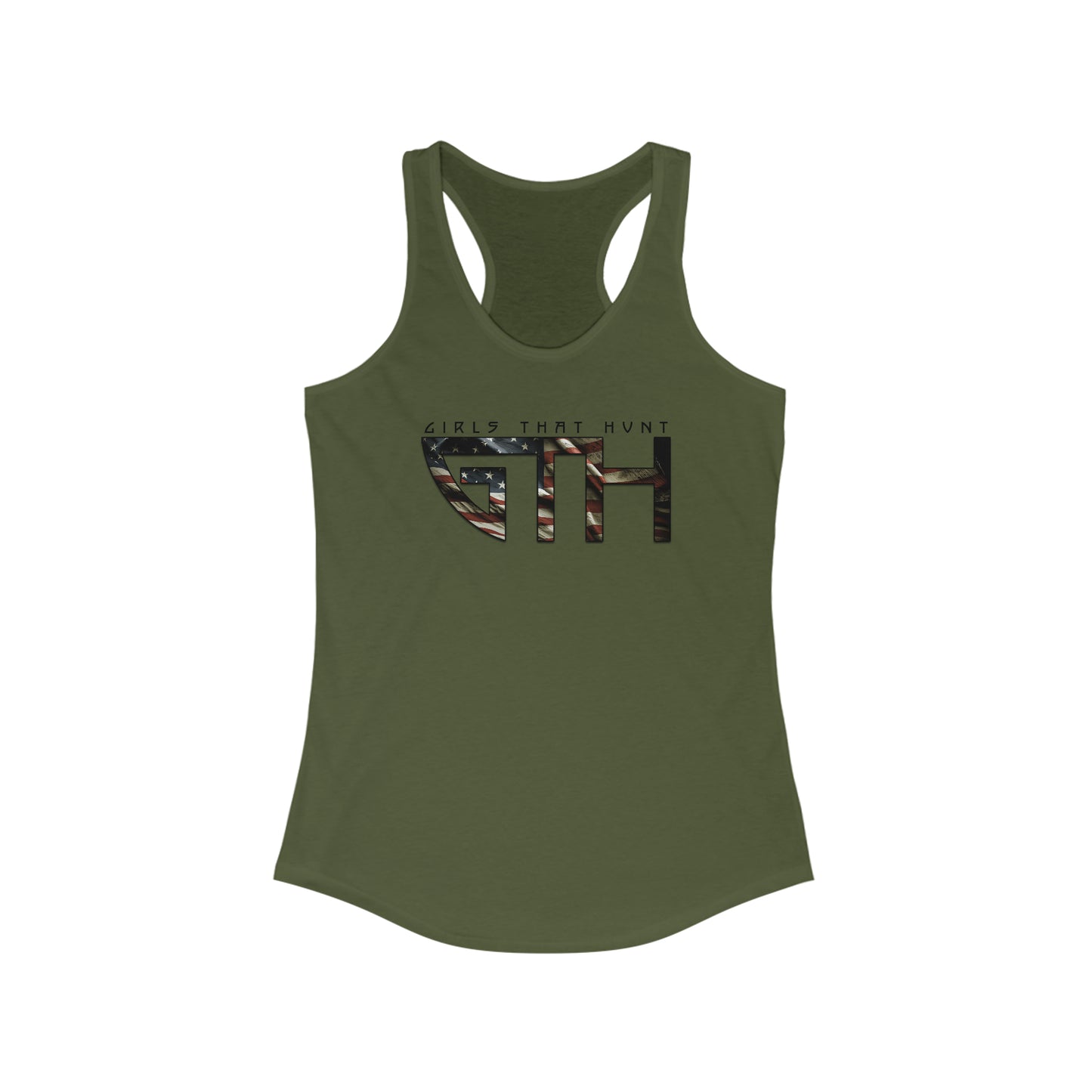 GTH USA Flag Racerback Tank - Green