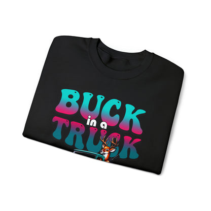 Buck in a Truck Crewneck Sweatshirt