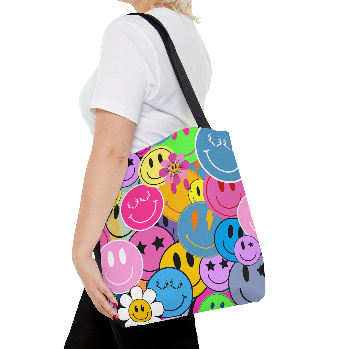 Happy Antlers Tote Bag - Smiley Faces