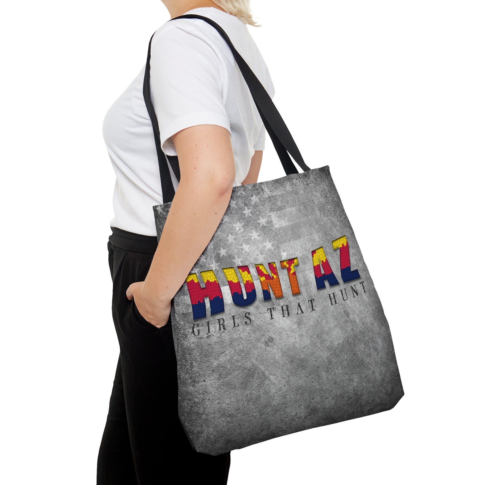 Hunt AZ Grunge USA Tote Bag: Express Your Arizona Hunting Spirit