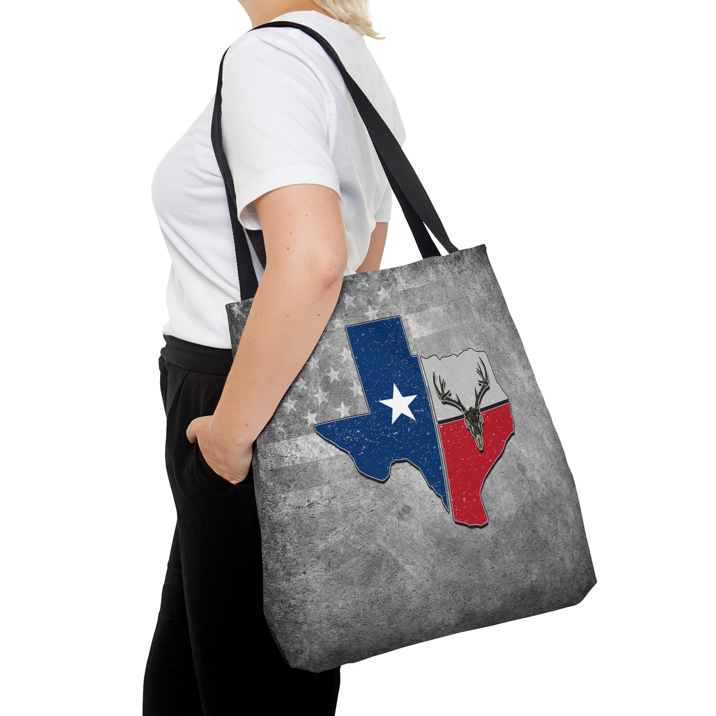 Lonestar Texas Buck Tote Bag - Displaying the unique Texas and buck design