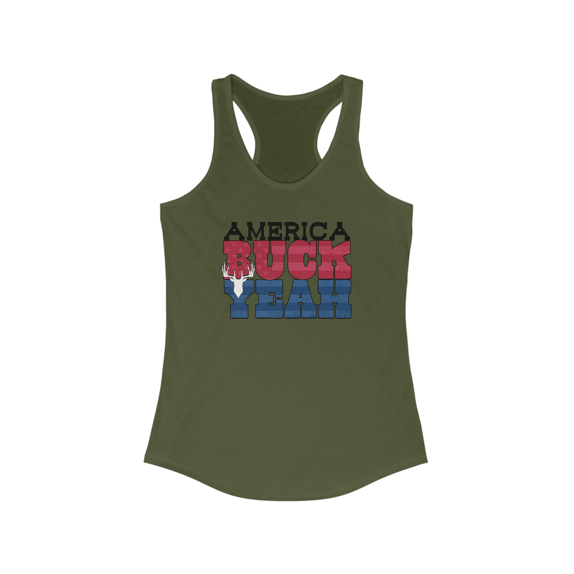 America Buck Yeah Racerback Tank - Green