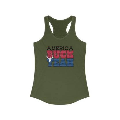 America Buck Yeah Racerback Tank - Green