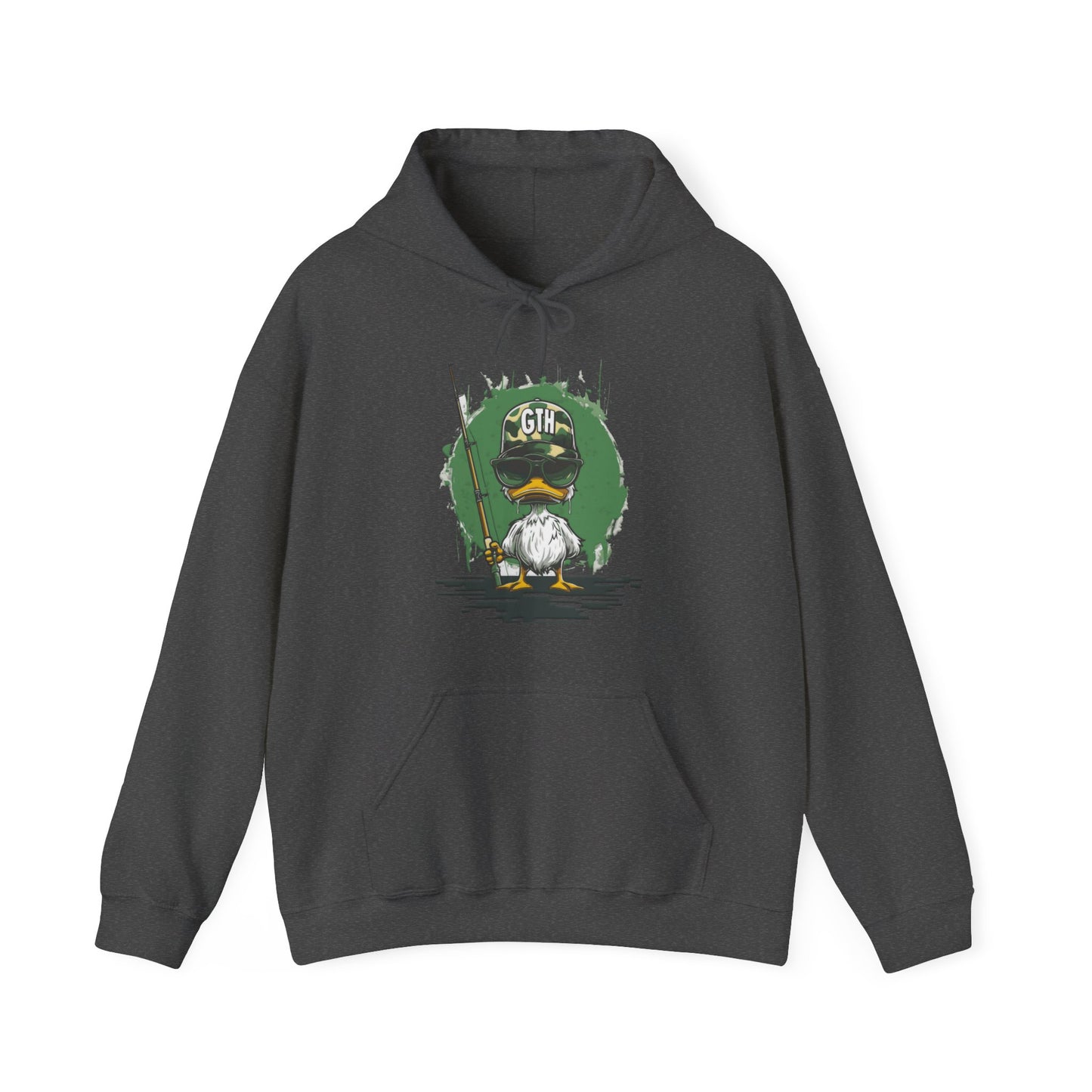 Commander Duck Graphic Hoodie - Casual Yet Bold Pullover for Nature Lovers