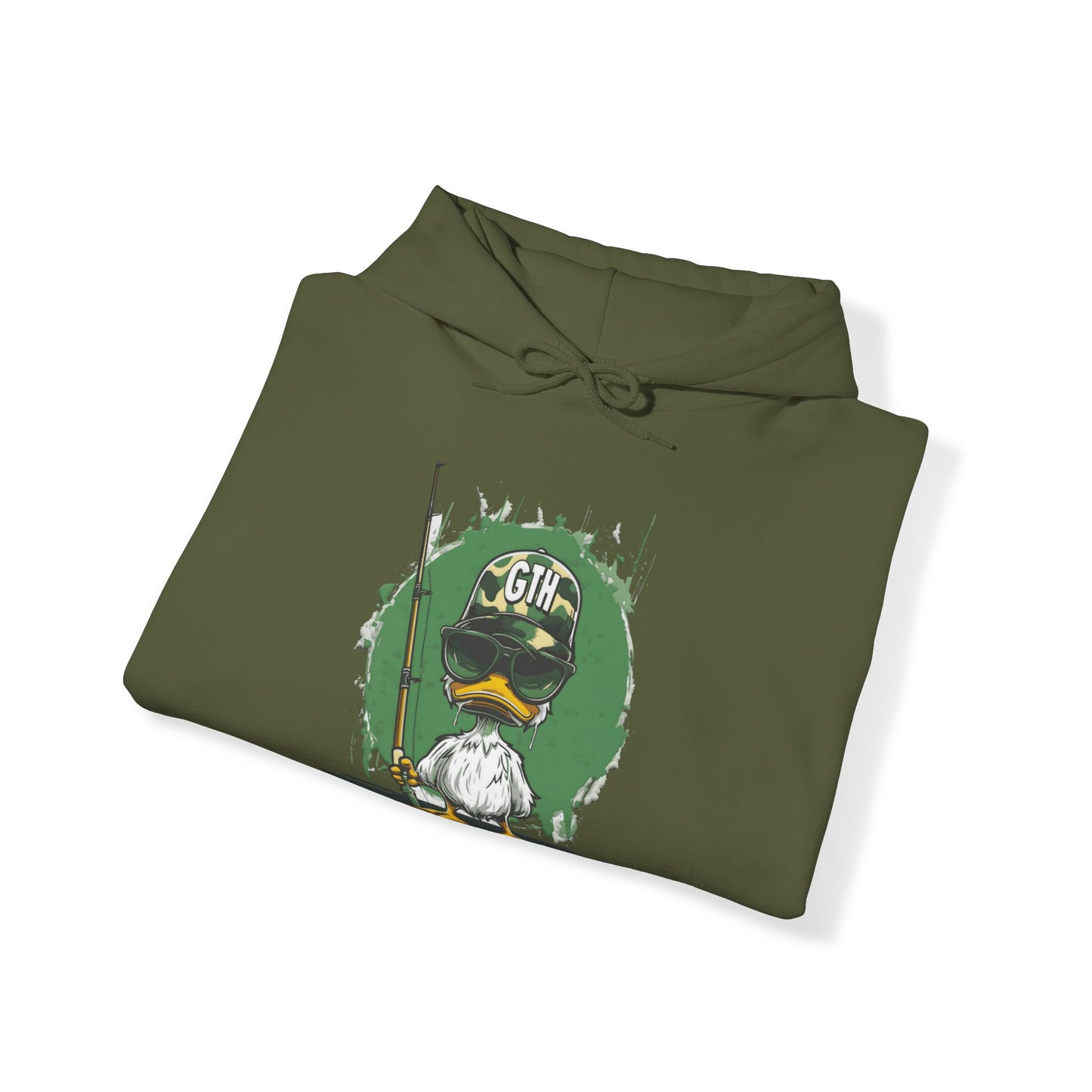 Commander Duck Graphic Hoodie - Casual Yet Bold Pullover for Nature Lovers