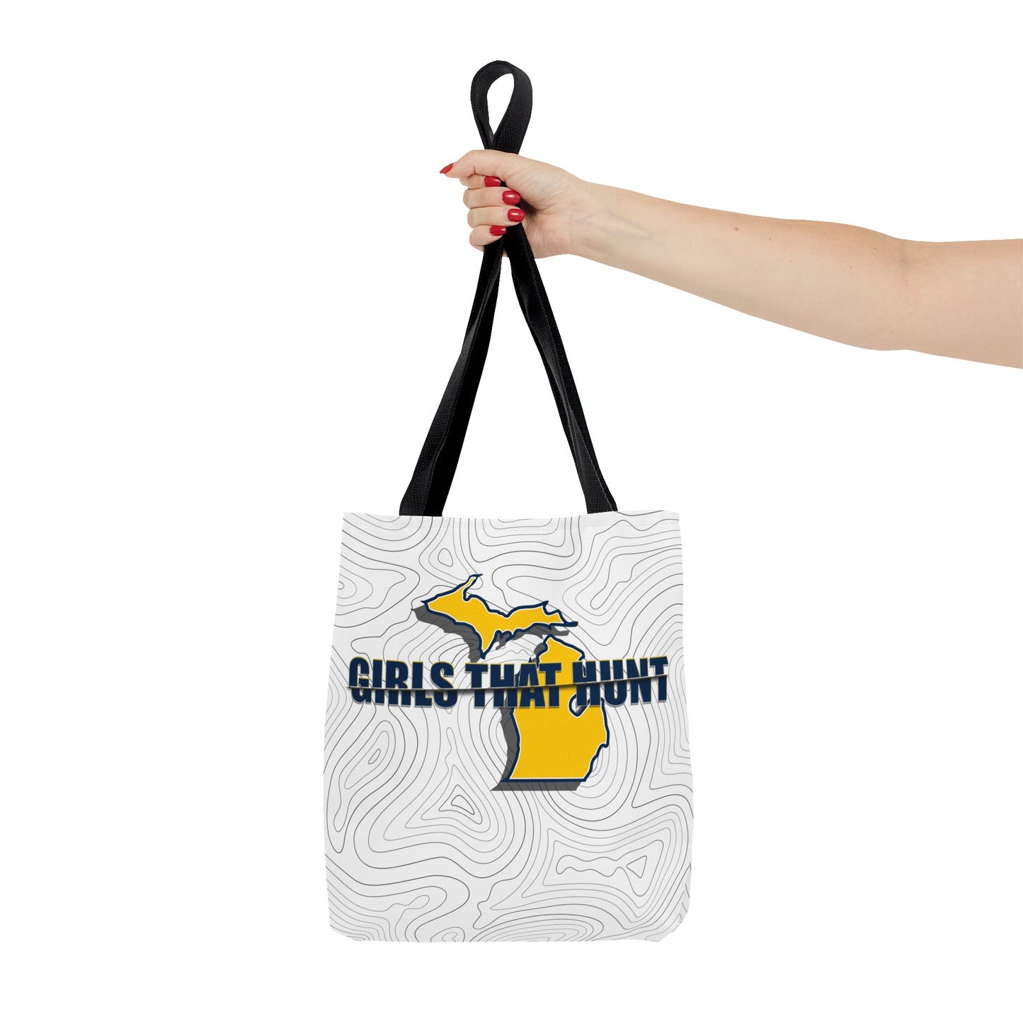 Michigan Girls That Hunt Tote Bag - Showcasing the unique Michigan and hunting inspired design