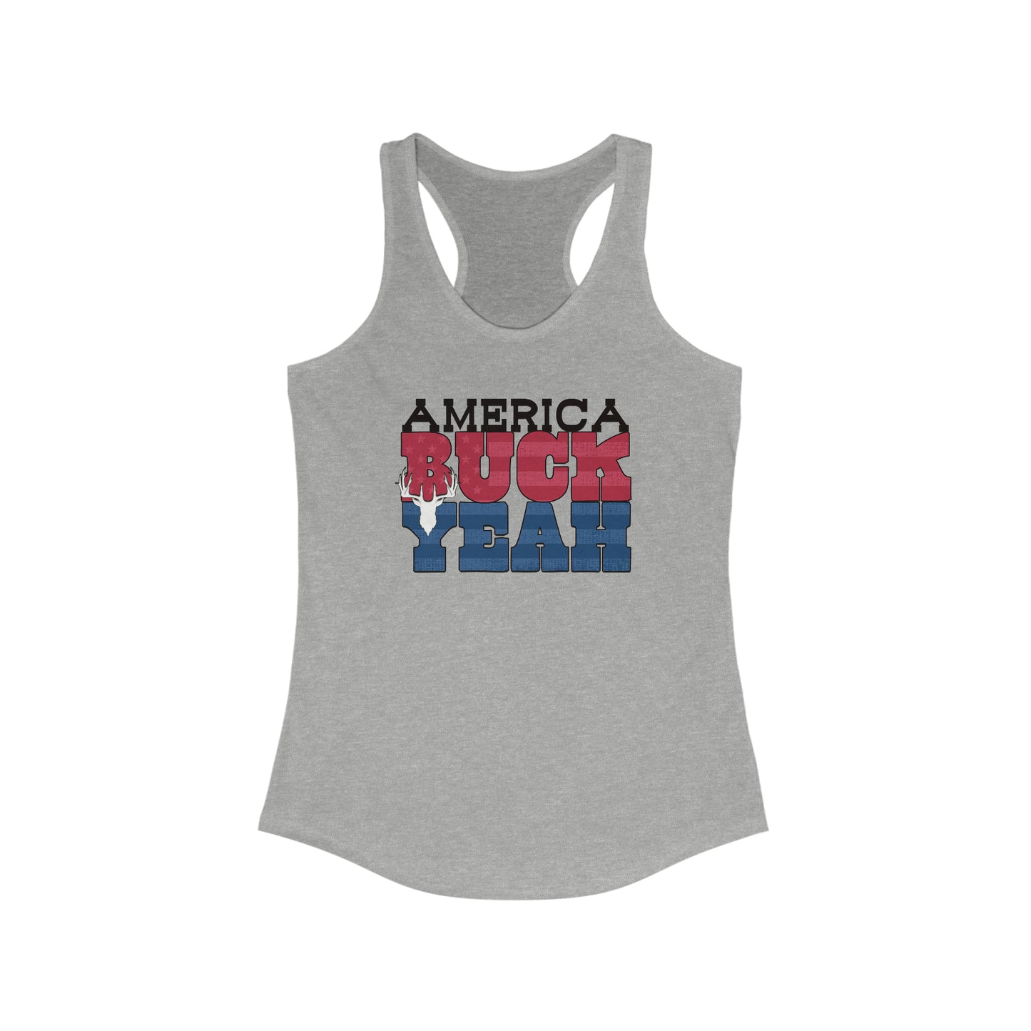 America Buck Yeah Racerback Tank - Grey