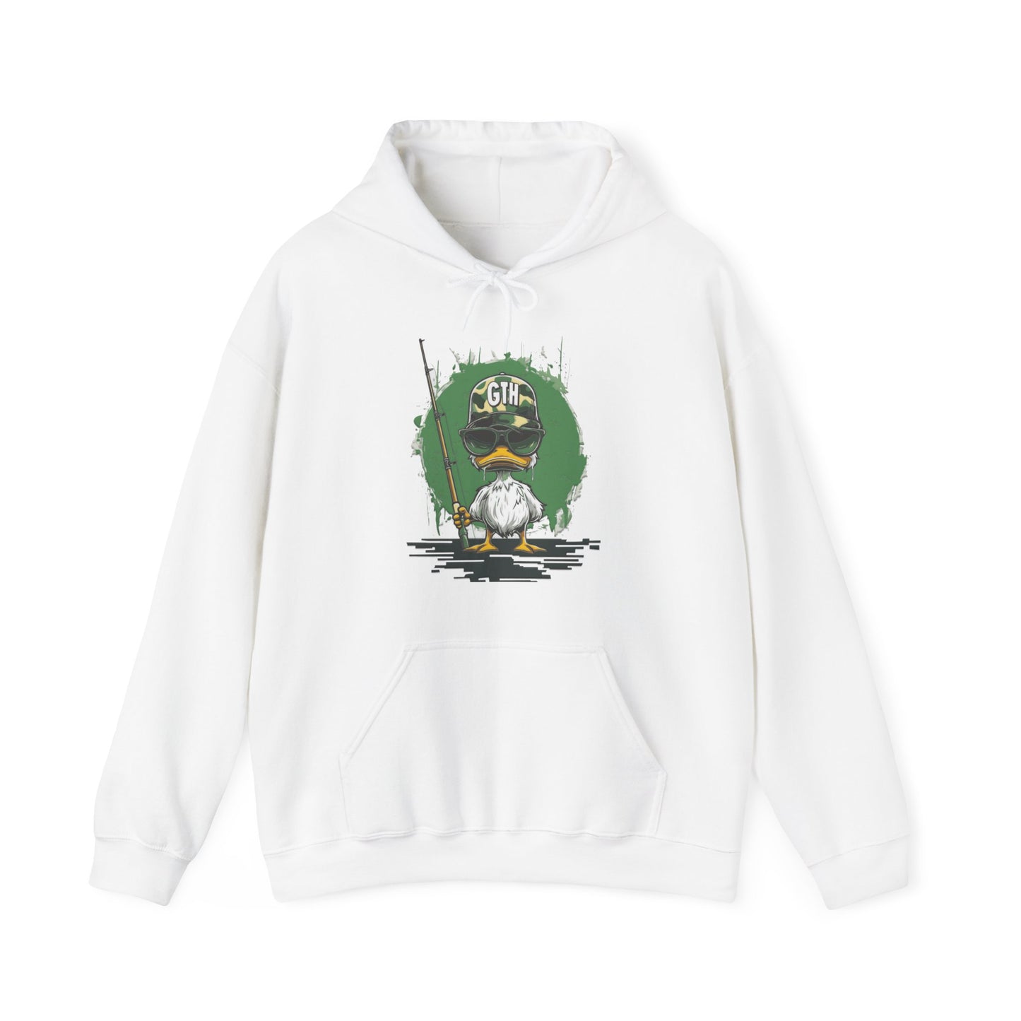 Commander Duck Graphic Hoodie - Casual Yet Bold Pullover for Nature Lovers