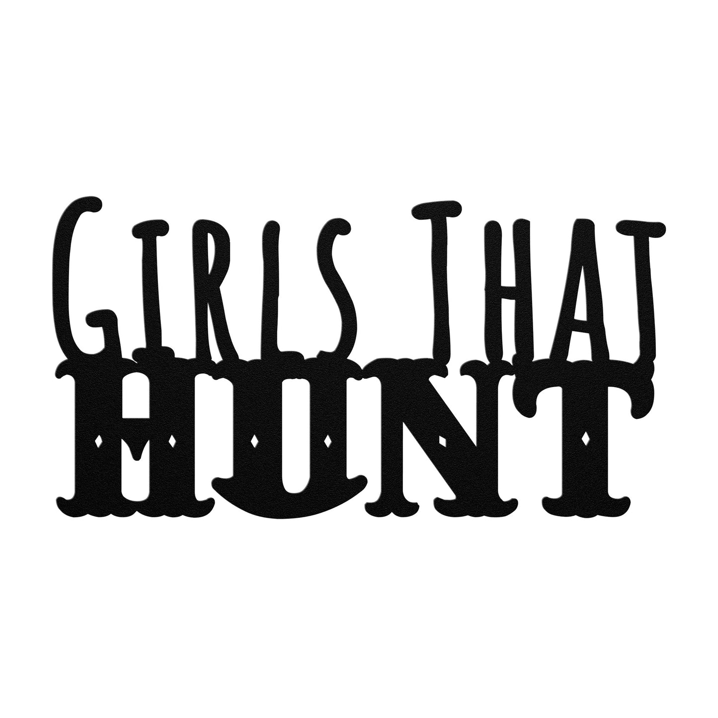 GIRLS THAT HUNT METAL ART