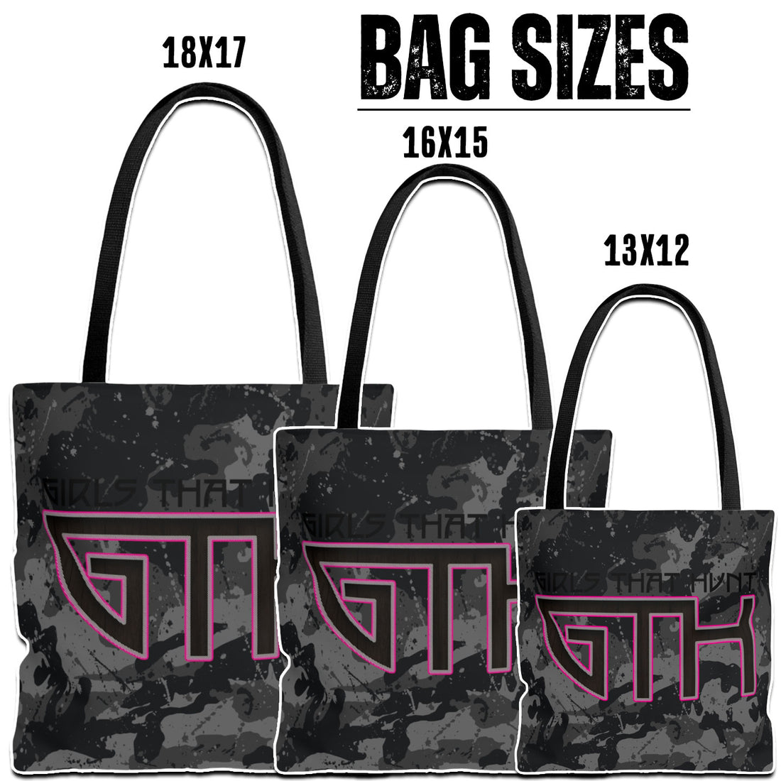 GTH Girls That Hunt Twirl Tote Bag