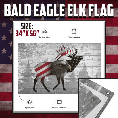 USA Eagle Elk Flag