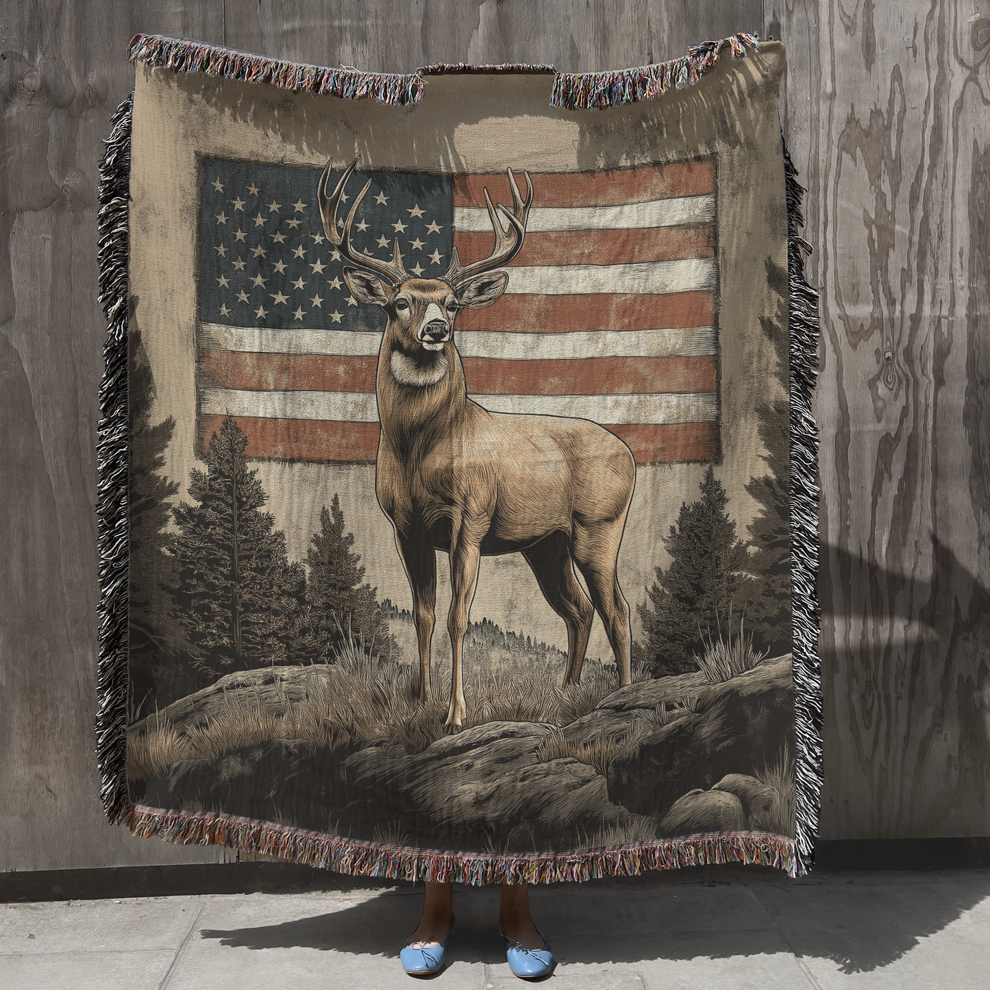 Buck USA Woven Blanket