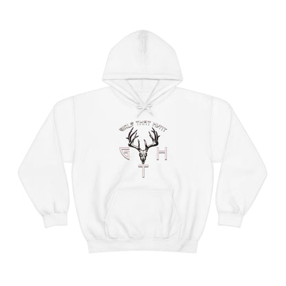 GTH Buck Hoodie - White - Hunting-themed hoodie for women