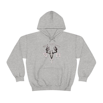 GTH Buck Hoodie - Gray - Hunting-themed hoodie for women