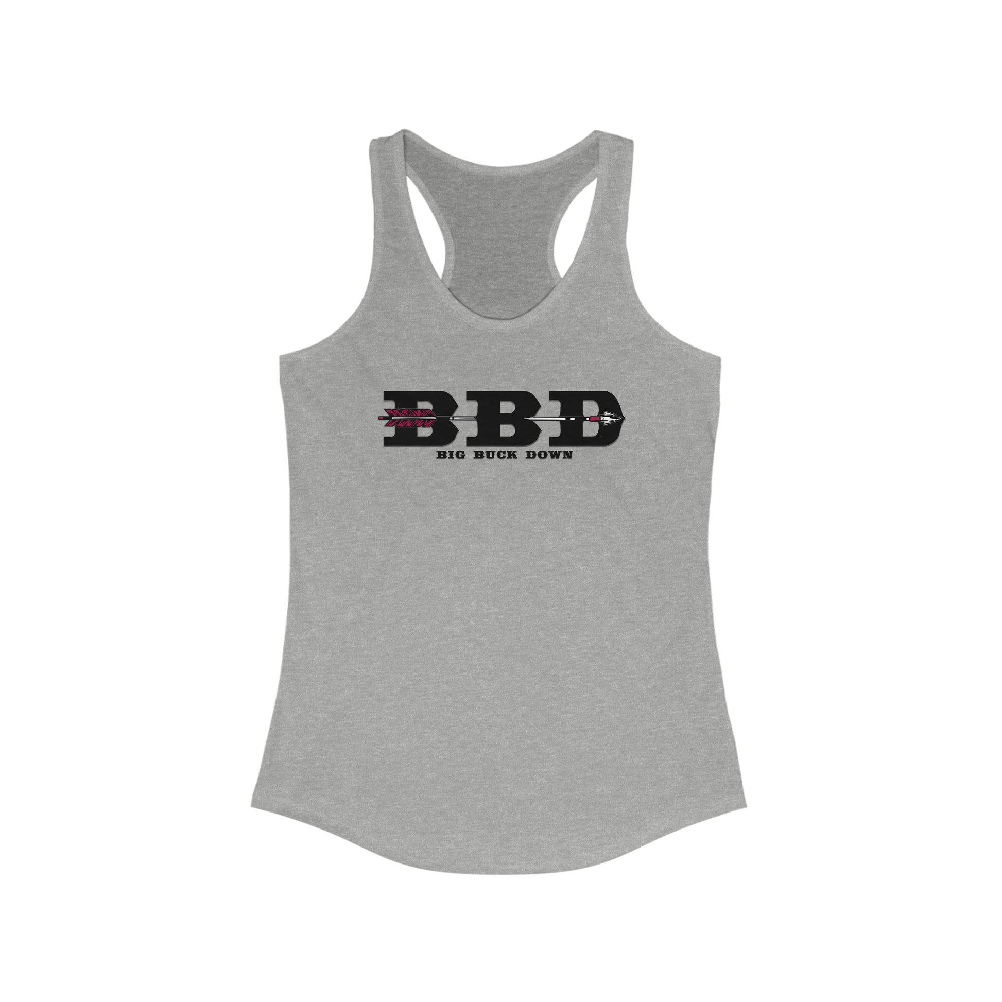 BBD - Grey Big Buck Down Racerback Tank