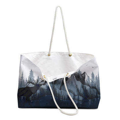 Elk Country Oversized Weekend Bag - Showcasing its durable design and spacious interior