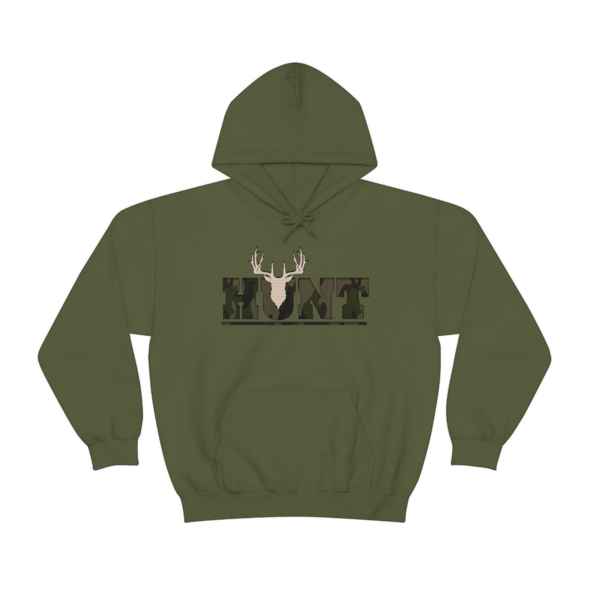 Hunt Antler Hoodie - military green - Hunting-themed hoodie for women