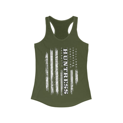 American Huntress Tank - Military Green - Uniting hunting passion with American pride