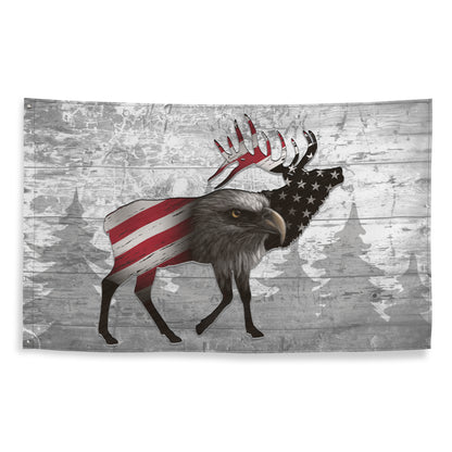 USA Eagle Elk Flag