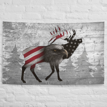 USA Eagle Elk Flag